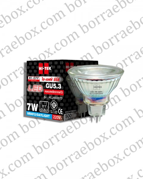 หลอด LED HI-EFF Series แบบแก้ว ขั้ว GU5.3 12V AC ขนาด 7W หลอด LED HI-EFF Series แบบแก้ว ขั้ว GU5.3 12V AC ขนาด 7W